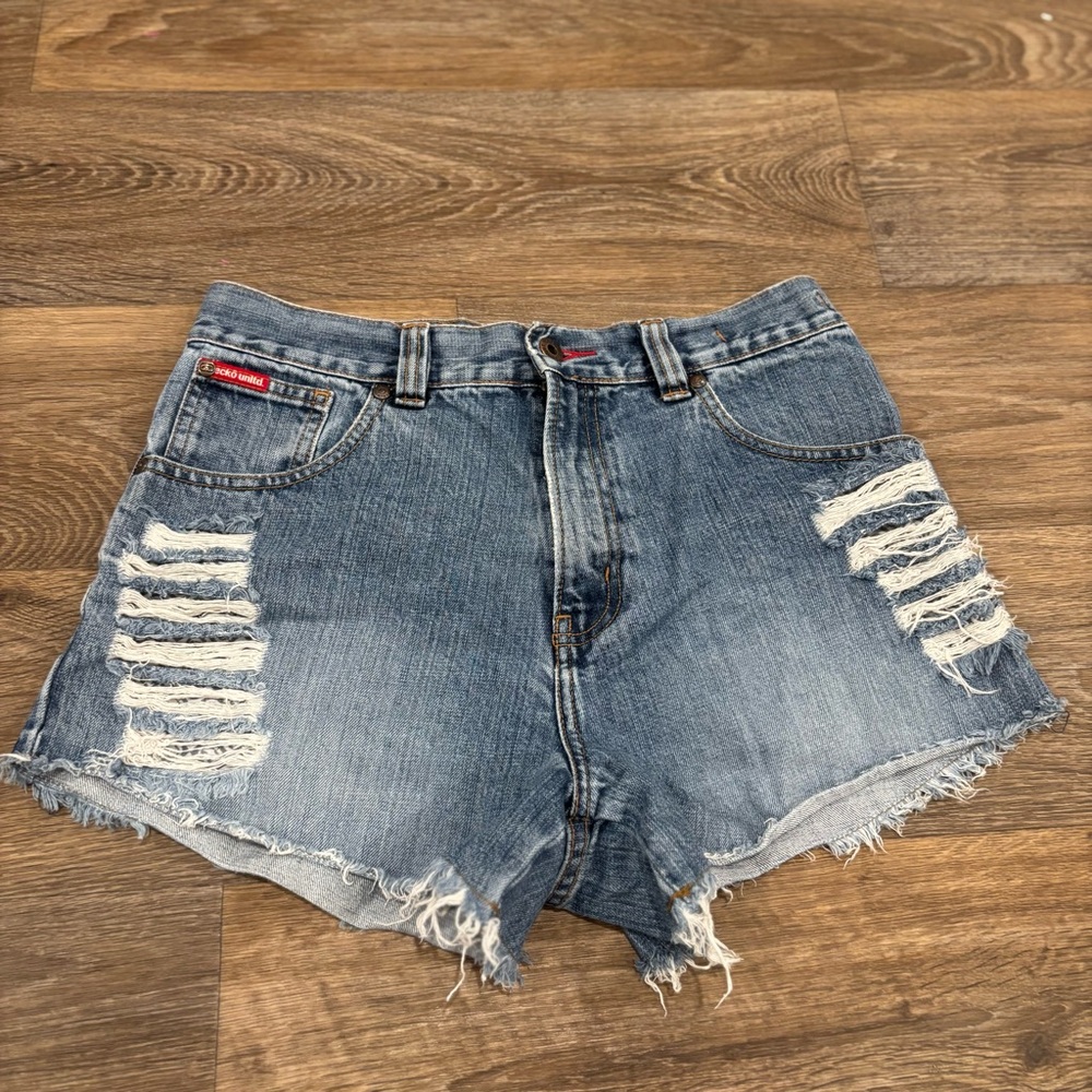 Vintage Ecko Unltd. Denim Foundry Cutoff Shorts 100% Cotton Jean Shorts – Sz 16